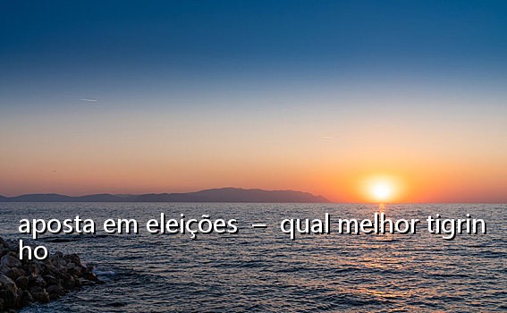 aposta em eleições - qual melhor tigrinho