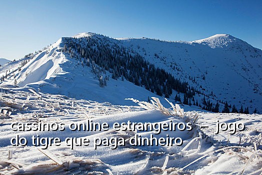 cassinos online estrangeiros - jogo do tigre que paga dinheiro